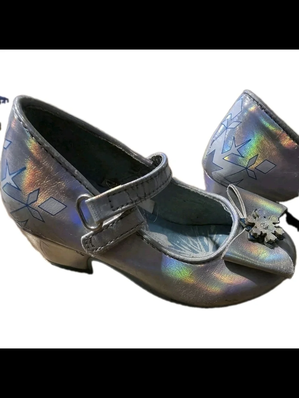 DISNEY FROZEN Toddler Silver Princess Dress Shoes/Heels Dress Up Fancy Size 7